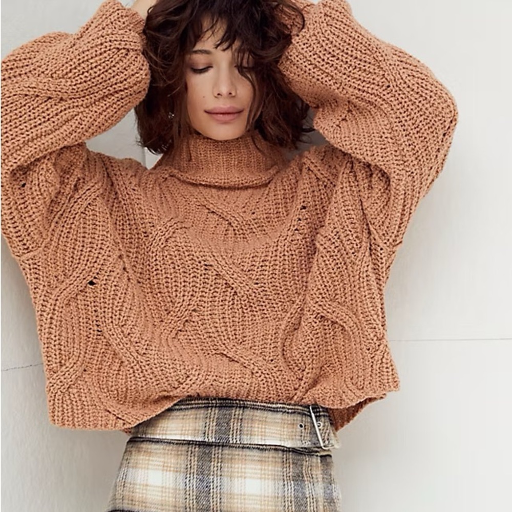 100% Cotton FREE PEOPLE Seasons Change Cozy Knit Sweater